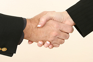 Shaking hands